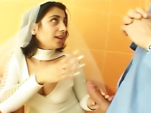Arab teen with succulent boobies has a hot doggy style fuck that she cums from.