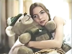 A young girl gets her pussy eaten by a hairy older man and then shares his cock.